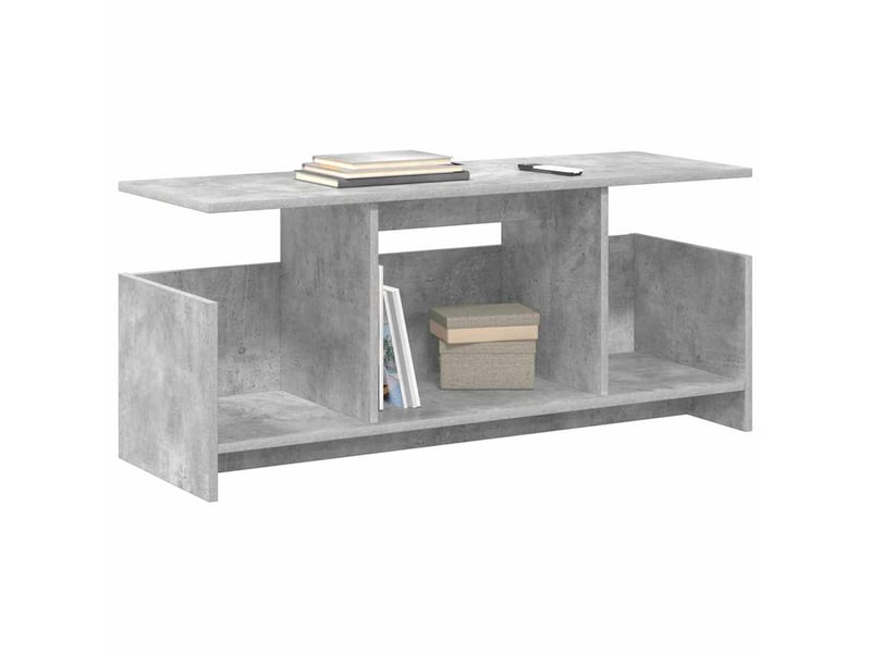  Meuble tv - banc tv - meuble de rangement 102 x 35 x 45 cm gris béton bois d'ingénierie  - Conforama C