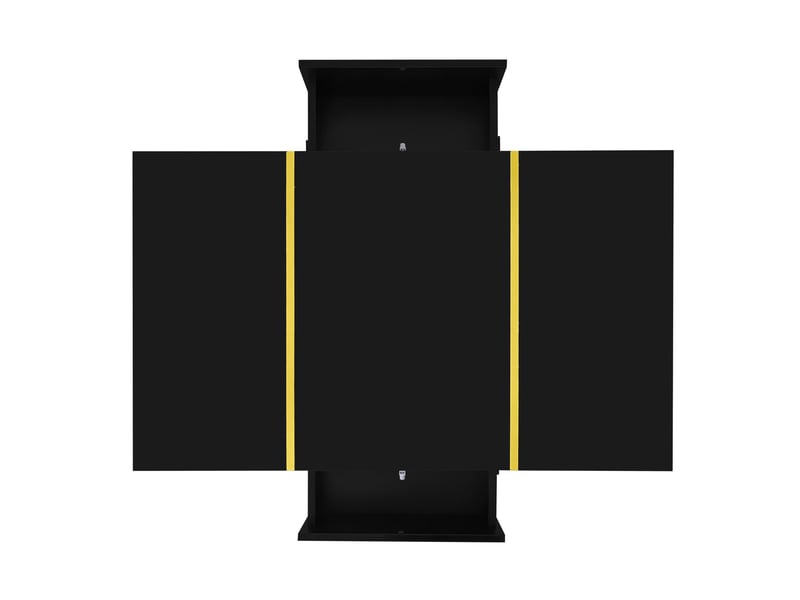  Table basse moderne noire avec finition brillante et 2 tiroirs  - Conforama D