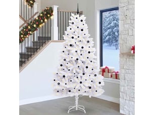 Sapin de noël - arbre de noël artificiel à branches articulées blanc 270 cm