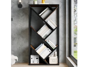 Bibliotheque coloris bicolore 8 étagère(s) <strong>ELVMI</strong> <strong></strong> - 35 cm x 160 cm