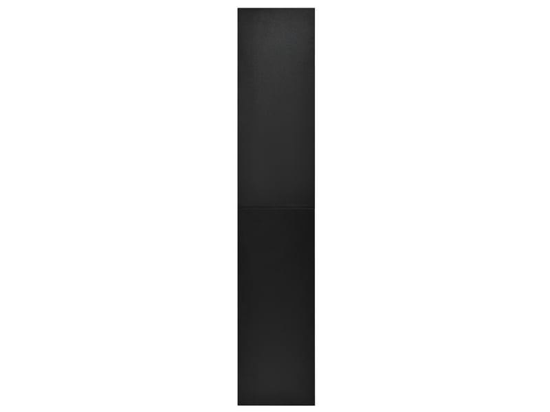  Armoire haute noire avec éclairage led contrôlable par application, portes doubles, rangement modulable  - Conforama D