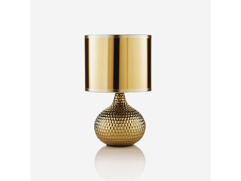  Lampe de table en céramique avec abat-jour pvc seronda - or  - Conforama A