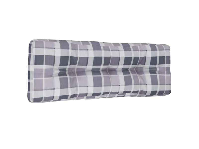  Coussin de palette, coussin de chaise, coussin de canapé motif à carreaux gris 120x40x12 cm tissu cf55357  - Conforama D