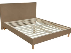 Lit 2 places 180x200 cm <strong>BOBOCHIC</strong>  <strong>HELENA</strong> coloris marron