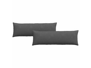 Lot de 2 coussins de canapé, coussins décoratifs gris foncé 120 x 40 cm cf59081