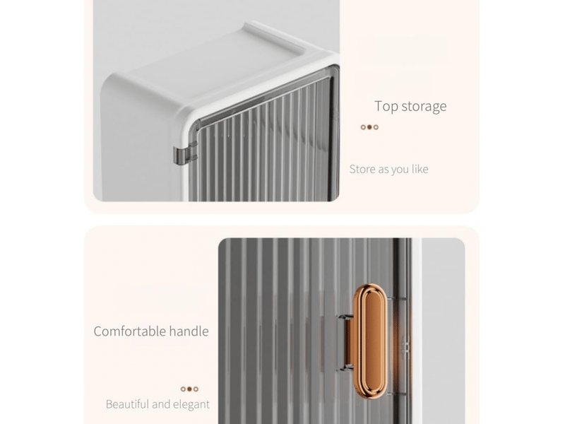 Boîte à mouchoirs murale avec étagère de rangement, organiseur de salle de bain compact et transparent avec séparateur réglable (jaune)  - Conforama C