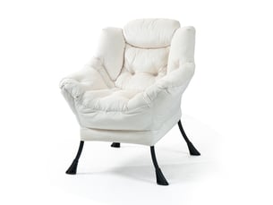 Fauteuil fixe   Tissu blanc