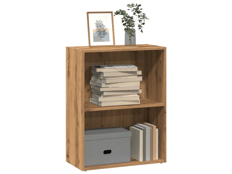 Bibliothèque, étagère de rangement chêne artisanal 60x30x77 cm bois d'ingénierie - Conforama B