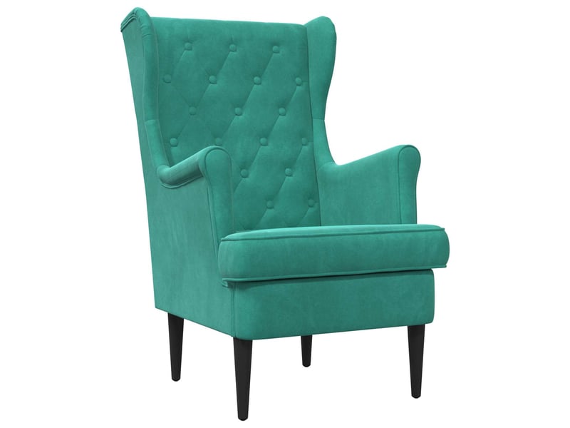 Vidaxl fauteuil turquoise velours - Conforama A