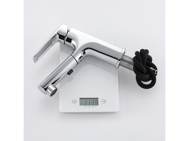  Robinet avec douchette extractible, mitigeur de cuisine avec douchette orientable à 120° (laiton), pour eau chaude et froide  - Conforama E