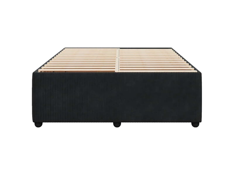  Lit double- lit adulte -  cadre de lit sans matelas noir 140x190 cm velours  - Conforama C