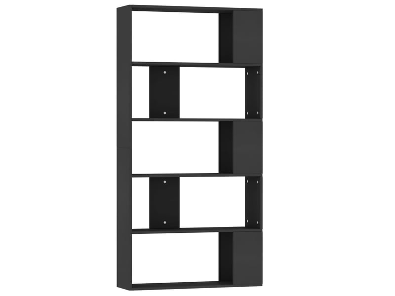  Bibliothèque de bureau séparateur de pièce noir bois d’ingénierie  - Conforama A