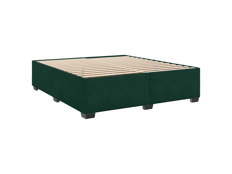  Lit double- lit adulte -  cadre de lit sans matelas vert foncé 200x200 cm velours  - Conforama B