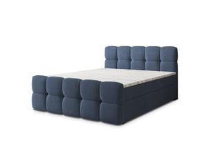 Lit avec rangement 140x200 cm <strong>MASSENO</strong> <strong></strong> coloris bleu