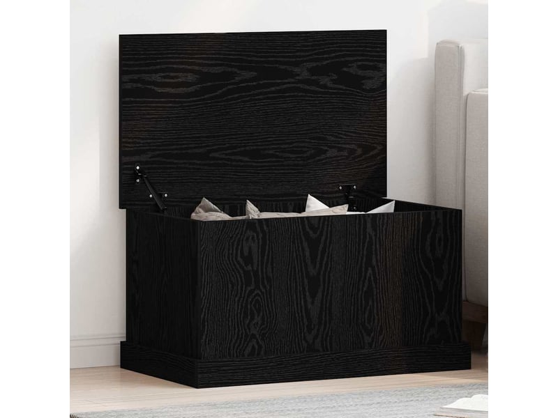 Boîte de rangement, coffre de rangement chêne noir 70x40x38 cm bois d'ingénierie  - Conforama B