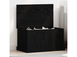 Boîte de rangement, coffre de rangement chêne noir 70x40x38 cm bois d'ingénierie