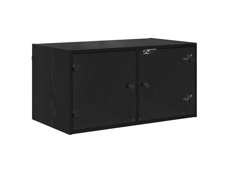  Meuble mural, meuble de rangement salon 68 x 37 x 35 cm bois d'ingénierie chêne noir  - Conforama A