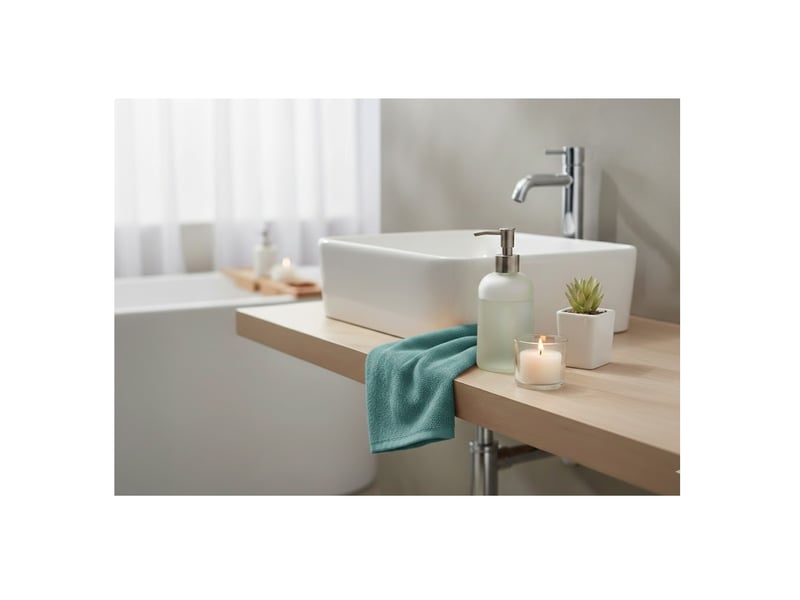 Serviette de toilette en coton lilas  - Conforama B