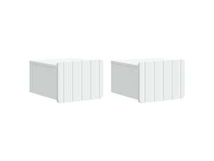 Table de chevet - cabinet de chevet - table de nuit mural 2 pc blanc 33 x 34,5 x 24 cm