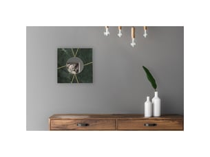 Miroir rectangulaire à poser coloris vert - 23.5 cm x 23.5 cm