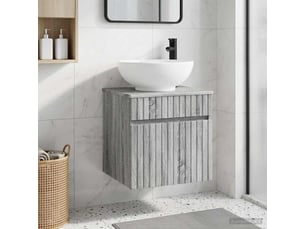 Meuble de lavabo mural, rangement salle de bain sonoma gris 49x44.5x66.5 cm