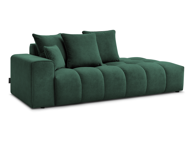  Bobochic canapé droit fixe mont-blanc velours vert  accoudoir gauche MONT-BLANC - Conforama A