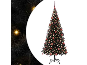 Sapin de noël - arbre de noël noir 180 cm pvc