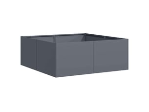 Jardinière - bac à fleurs anthracite 80x80x30 cm acier