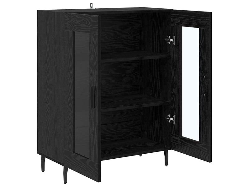  Buffet - bahut - meuble de rangement chêne noir 69,5 x 34 x 90 cm bois d'ingénierie  - Conforama E