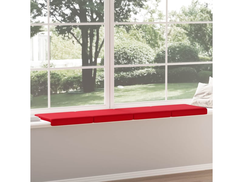  Lot de 4 coussins de banc, coussins d'assise, coussins pour chaisecanapé simili cuir rouge profondeur 35 cm cf52573  - Conforama D