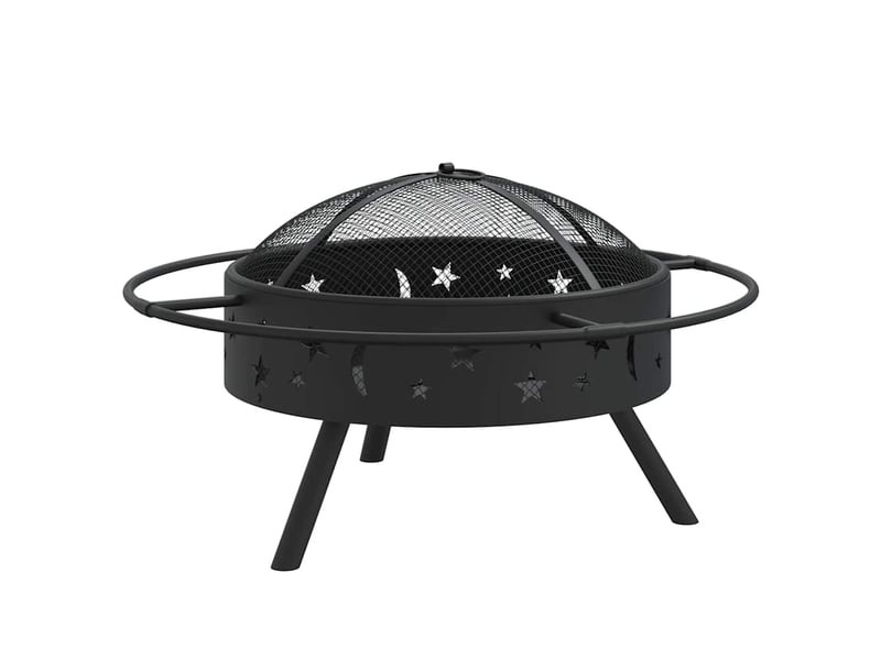  Brasero exterieur, foyer camping avec tisonnier 70 cm xxl acier shl93957  - Conforama C