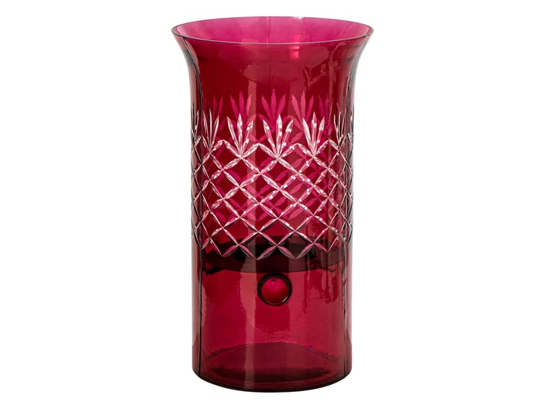  Photophore design en verre vera 34cm rose  - Conforama A
