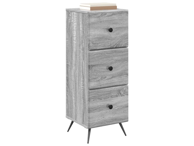  Armoire de rangement bureau, armoire à tiroirs sonoma gris 33 x 34,5 x 90 cm shl2523  - Conforama C