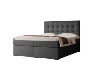 Lit coffre 160x200 cm <strong>IDOHOME</strong>  <strong>IMPERIAL</strong> coloris noir