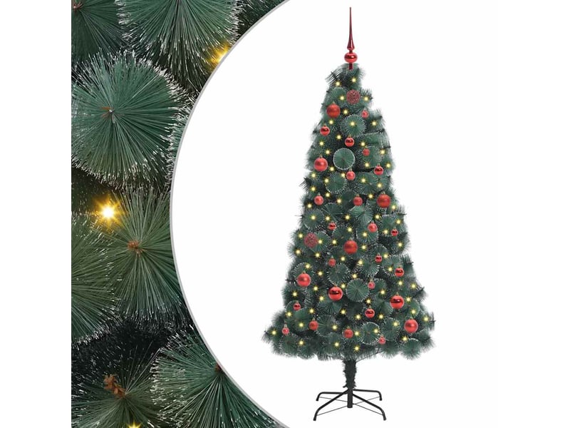  Sapin de noël, arbre de noël artificiel pré-éclairé avec ensemble de boules shl1009  - Conforama A