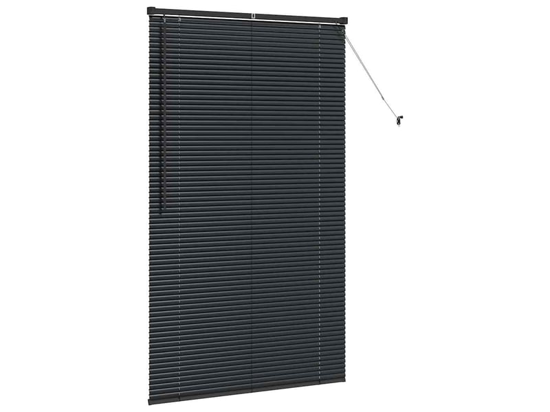 Store vénitien, store de fenêtre noir 175 x 100 cm 25 mm aluminium cf48115 - Conforama E