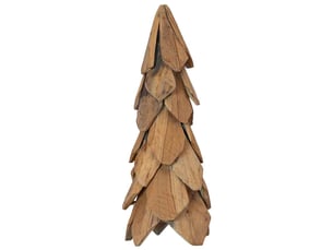 Sapin de noël - arbre de noël avec support marron 51 cm bois de teck solide