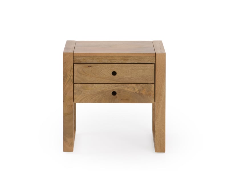  Table de chevet à 1 tiroir en bois massif de manguier  - Conforama C