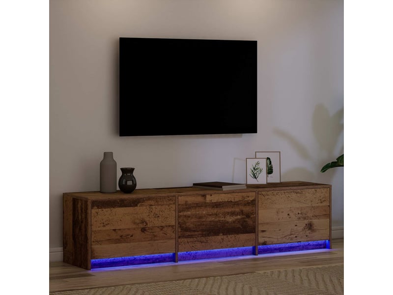  Meuble tv - banc tv - meuble de rangement bois ancien bois d'ingénierie  - Conforama E