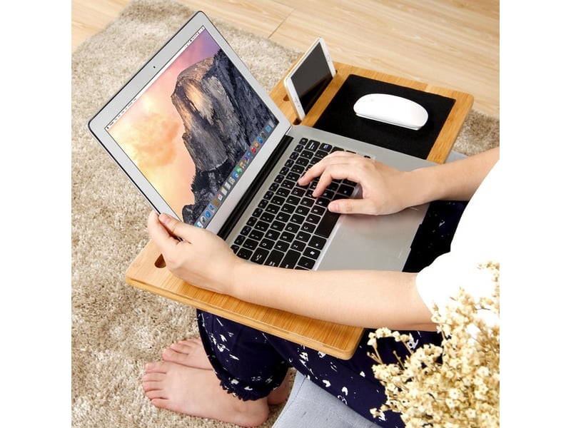 Support pour ordinateur portable avec coussin lap desk portable 56*28*1.4cm  - Conforama D