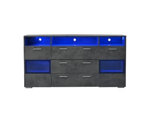 Buffet 2 porte(s) 3 tiroir(s) PANGIVO - 140 cm coloris gris
