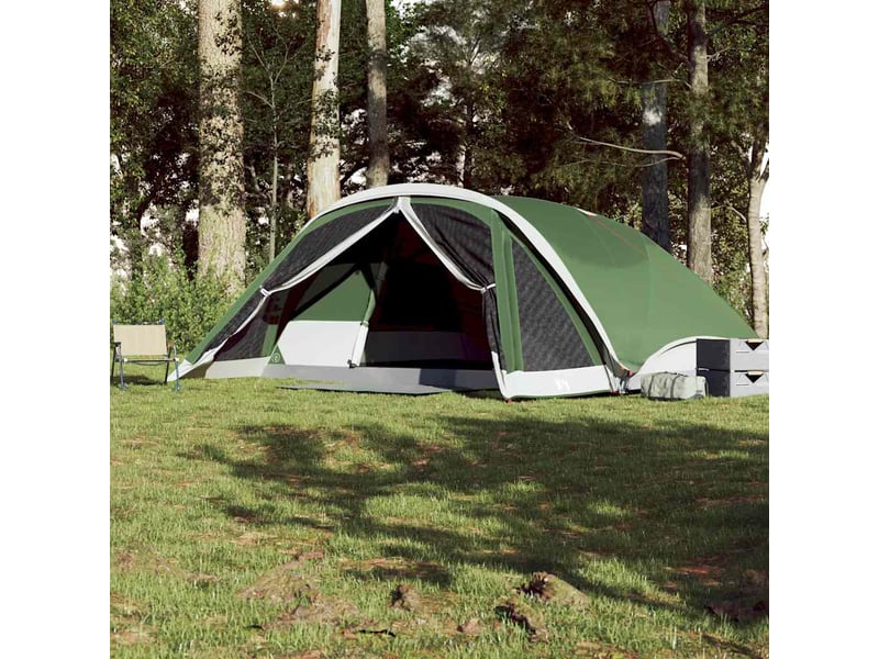 Tente de camping, tente de cabine familiale 6 personnes vert imperméable shl32727 - Conforama D