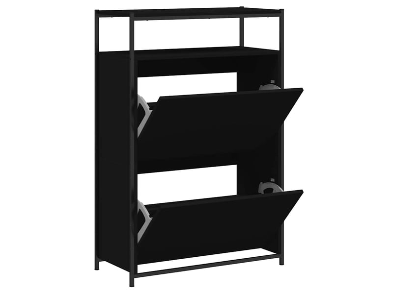  Meuble à chaussures, cabinet à chaussures noir 75x34x112 cm  - Conforama A