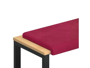 Coussin de banc, coussin d'assise, coussin de canapé velours bordeaux profondeur 35 cm cf53854