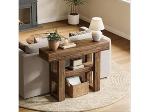 Table basse rectangulaire coloris marron BEAUNIV - 30 cmx105 cm