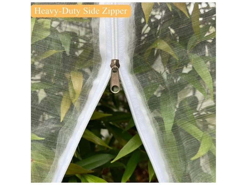 Filet de protection pour arbres fruitier 2 × 2,4 m – housse anti-insectes avec fermeture éclair et cordon, filet anti-oiseaux et animaux pour jardin et plantes - Conforama E