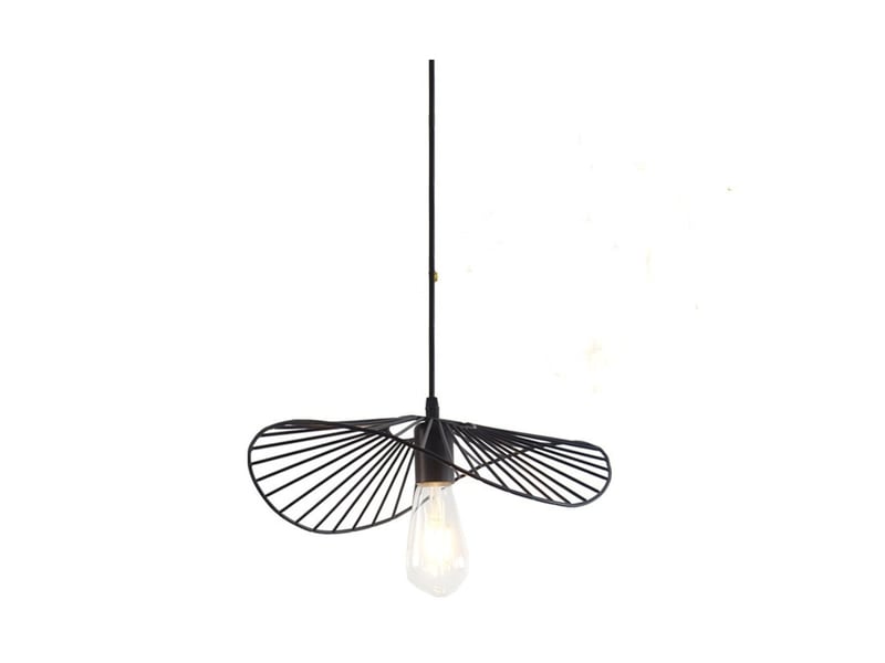  Suspension en métal noir avec câble réglable 100cm – taille 37x31x10cm  - Conforama A