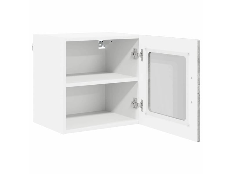  Meuble mural de cuisine, cabinet en verre mural gris béton 40x31x40cm shl2247  - Conforama E
