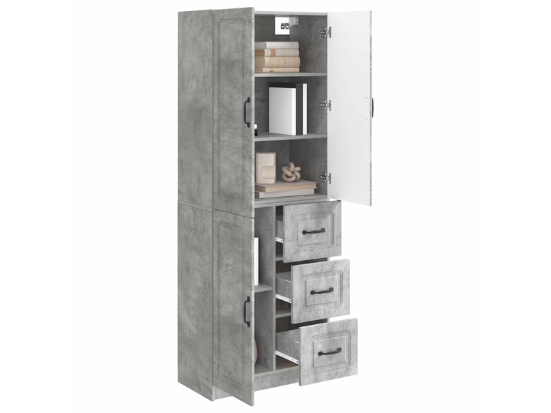  Buffet - ensemble de meubles 2 pc gris béton bois d'ingénierie  - Conforama C