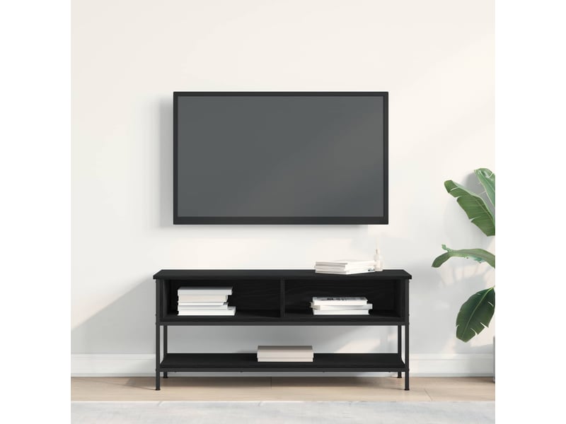  Ensemble meuble tv - banc tv - meuble de rangement 100 x 35 x 45 cm chêne noir  - Conforama D